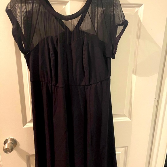 Black Torrid dress with sheer top - Picture 4 of 4